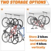 image:imageTORACK Overhead Bike Rack for Garage CeilingMounted Bicycle Storage Hooks for 4 Bikes Horizontal or 8 Bikes Vertical Adjustable Bicycle Hooks for Mountain Road Bikesfor 2 bikes