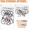 image:imageTORACK Overhead Bike Rack for Garage CeilingMounted Bicycle Storage Hooks for 4 Bikes Horizontal or 8 Bikes Vertical Adjustable Bicycle Hooks for Mountain Road Bikesfor 4 bikes